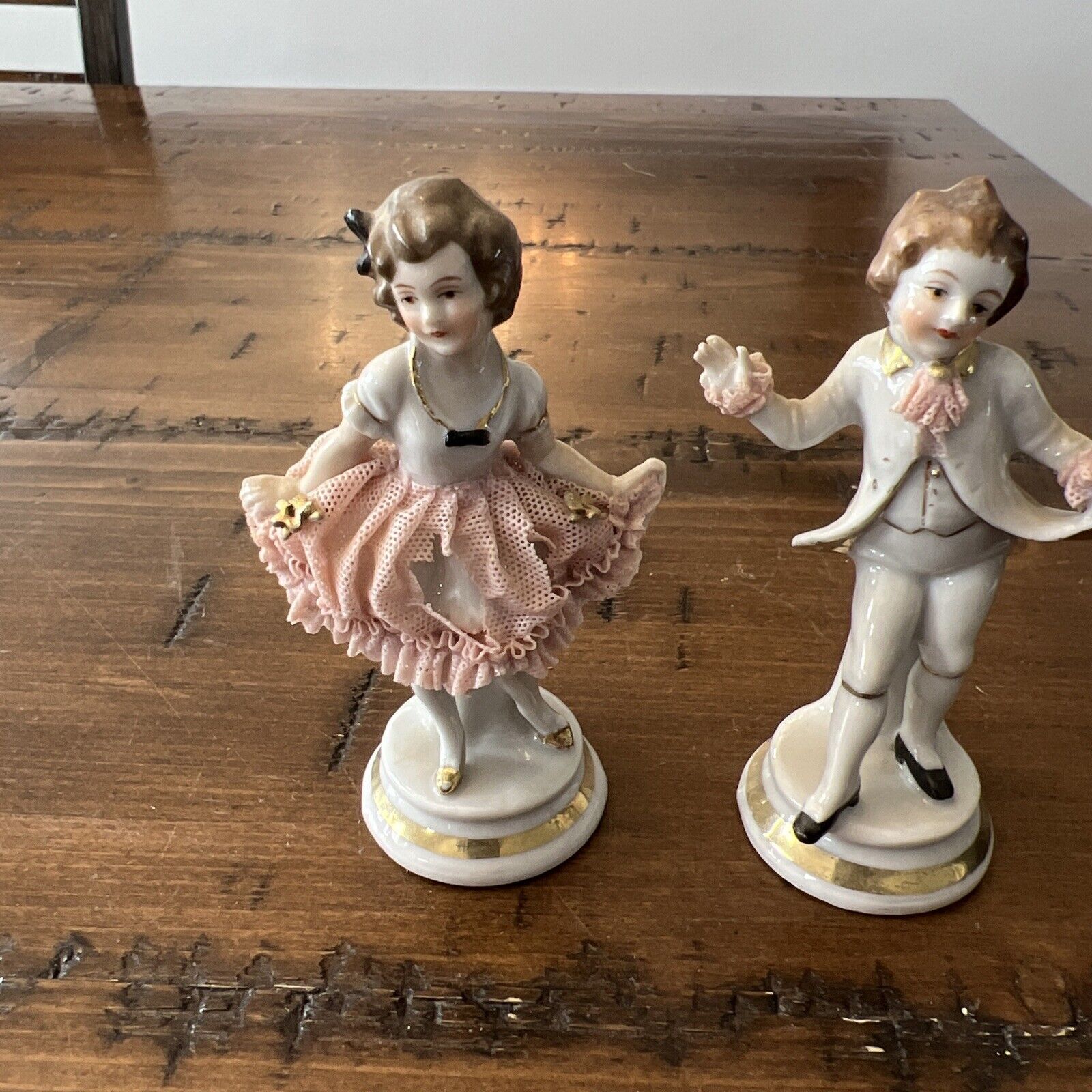 Vintage Dancing 1800's Couple Figurine Made in Germany