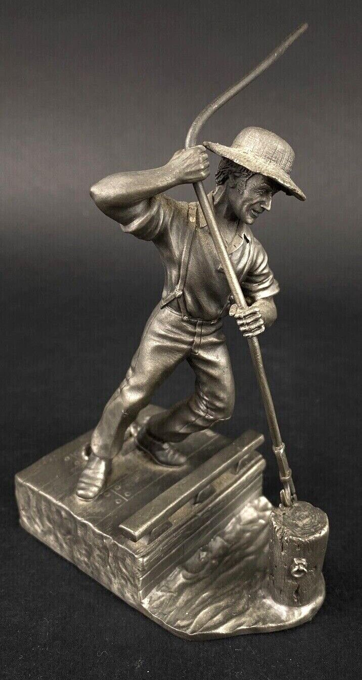 Vintage Franklin Mint Fine Pewter Figurines 1800s Colonial America USA Lot of 6 