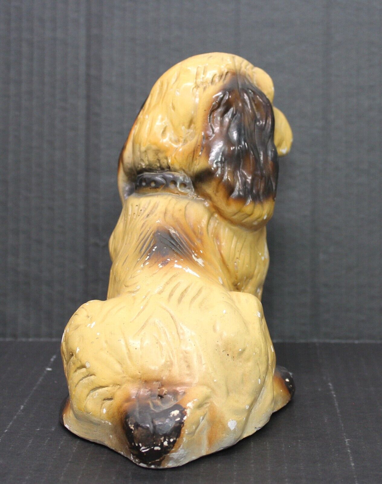 Antique 1800's Staffordshire Chalk Ware Dog Figurine Rare