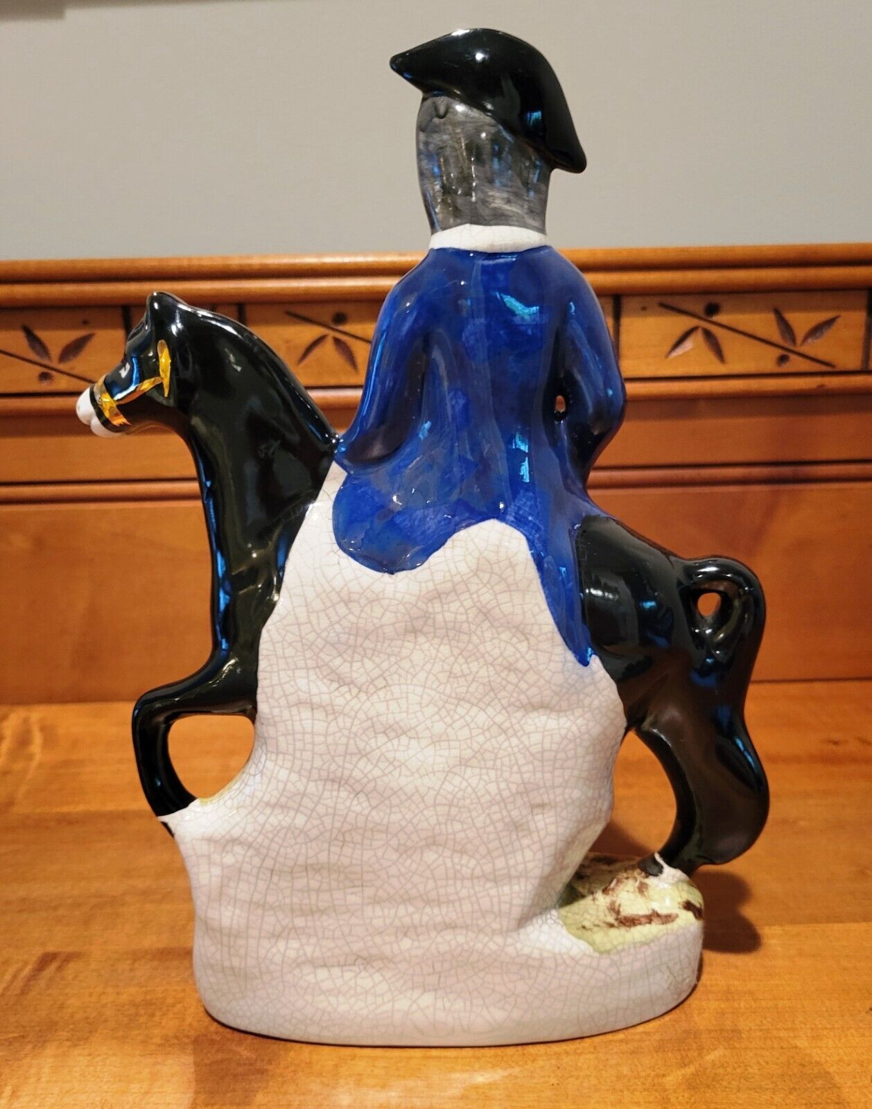 Dick Turpin Staffordshire Flatback Figure Vintage Antique late 1800's