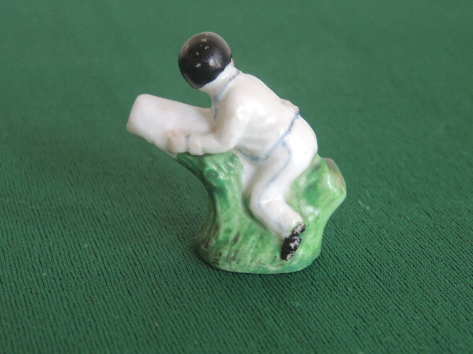 Antique 1800s Staffordshire Boy Tree stump branch Whistle Fairing Toy Folk art