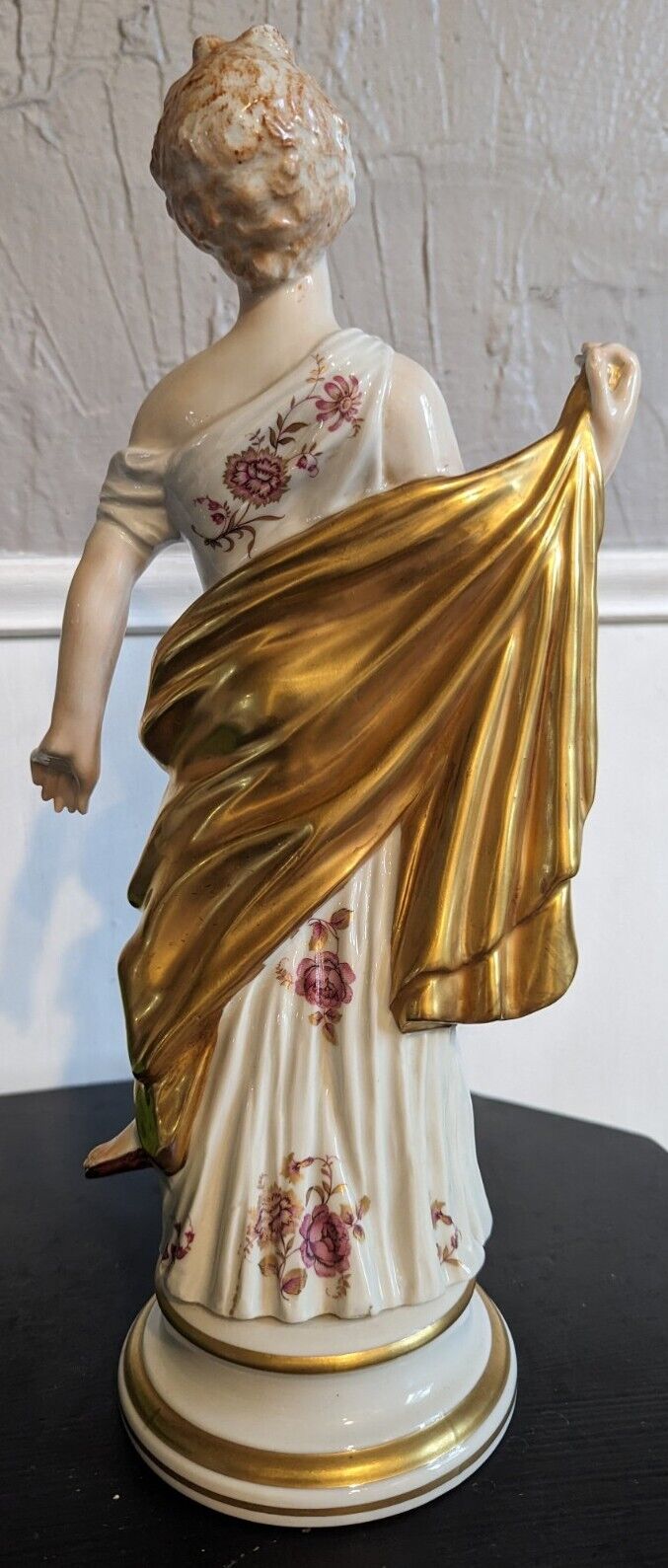 Beautiful Antique Early 1800s Capodimonte Porcelain Woman Lady Statue 
