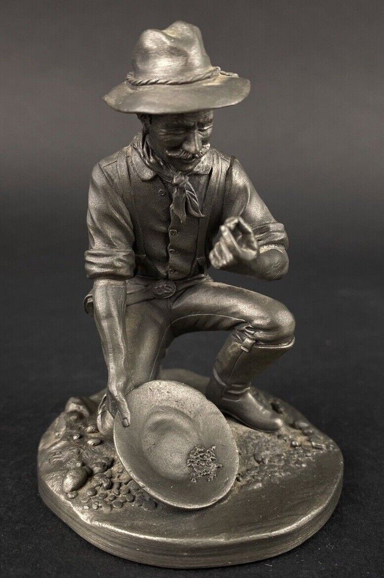Vintage Franklin Mint Fine Pewter Figurines 1800s Colonial America USA Lot of 6 