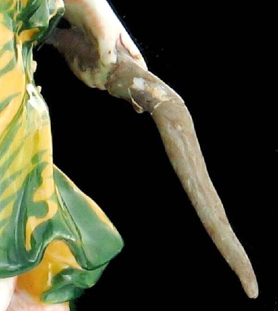 Antique  Capodimonte 1800's Goddess Diana & Flora Classical Figurines Italy 8.75