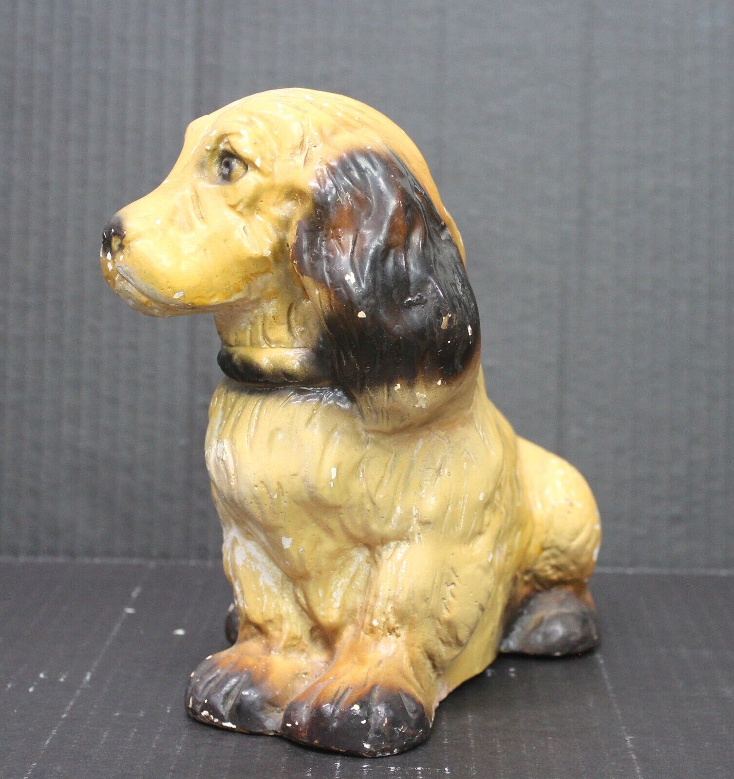 Antique 1800's Staffordshire Chalk Ware Dog Figurine Rare