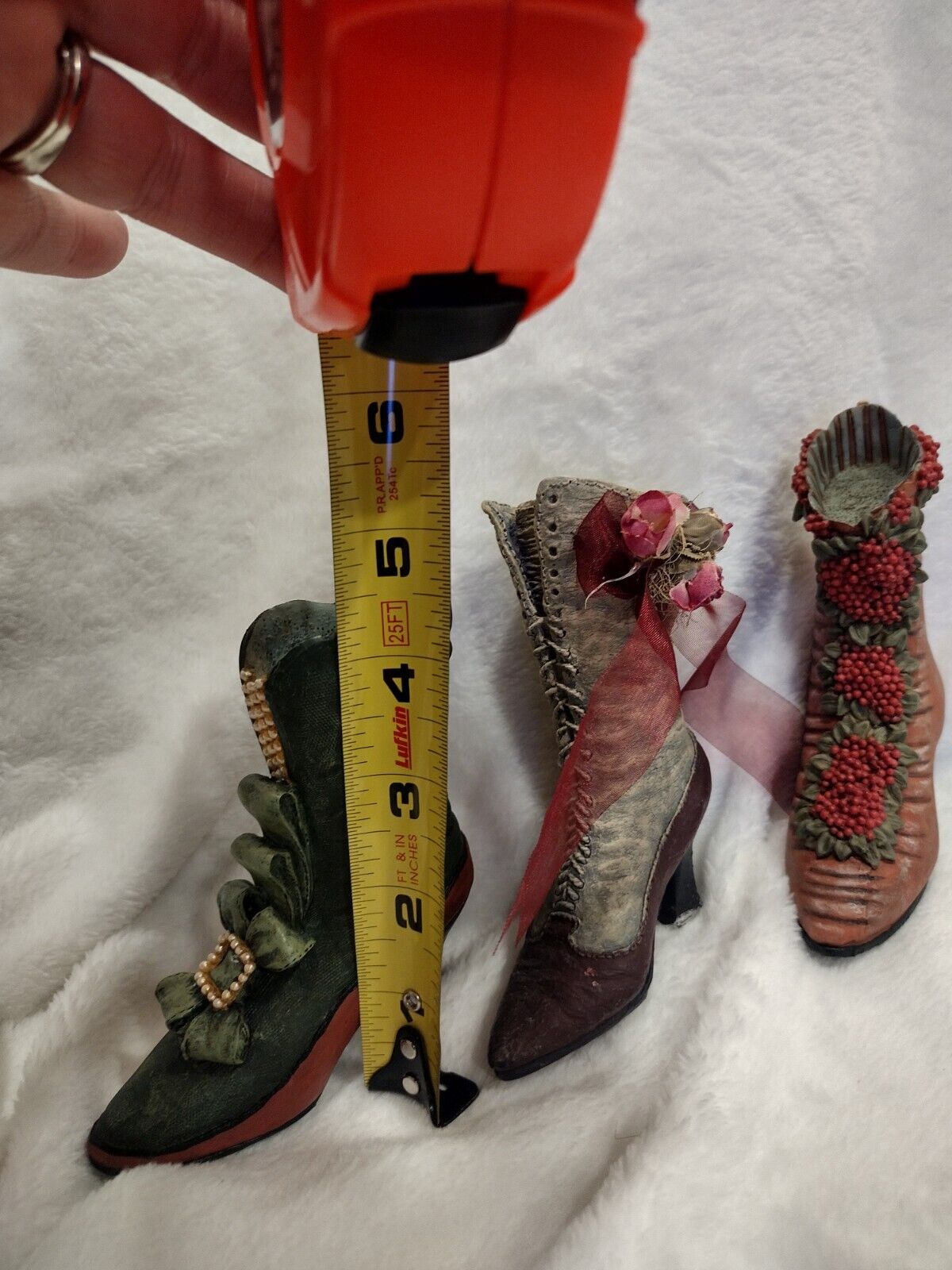 Vintage Miniature 1800's Boot Figurines Collection Set Of 3