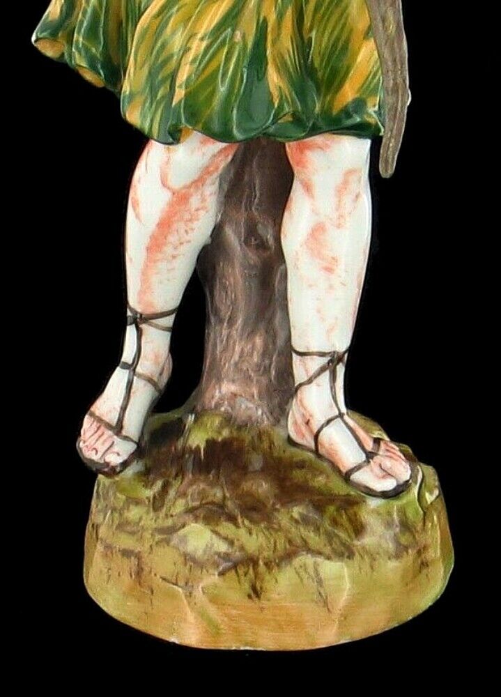 Antique  Capodimonte 1800's Goddess Diana & Flora Classical Figurines Italy 8.75