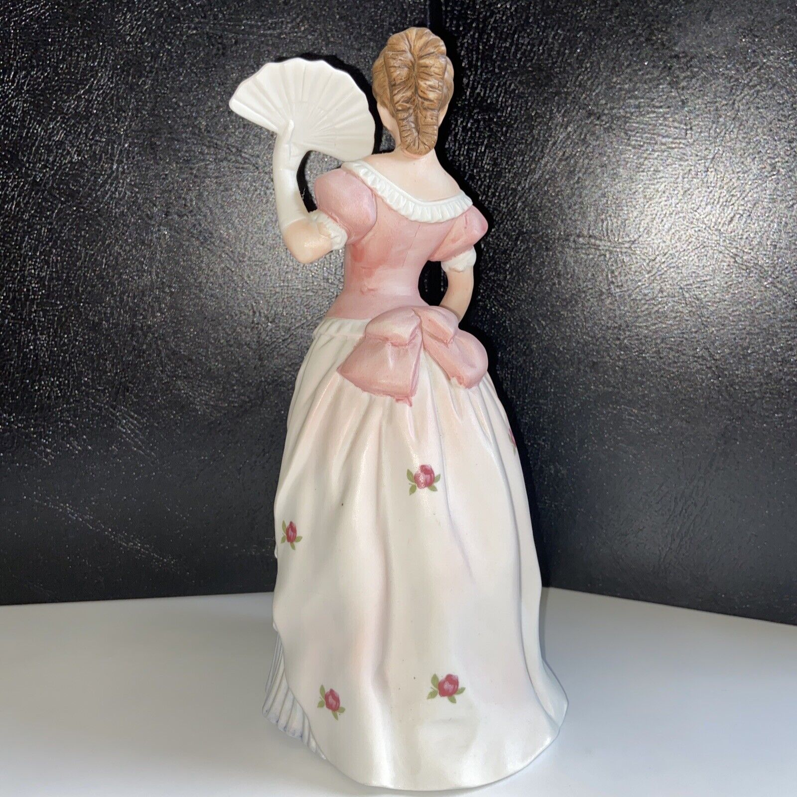 Vintage Lady Figurine Petticoat Dress Pink Southern Bell 1800’s