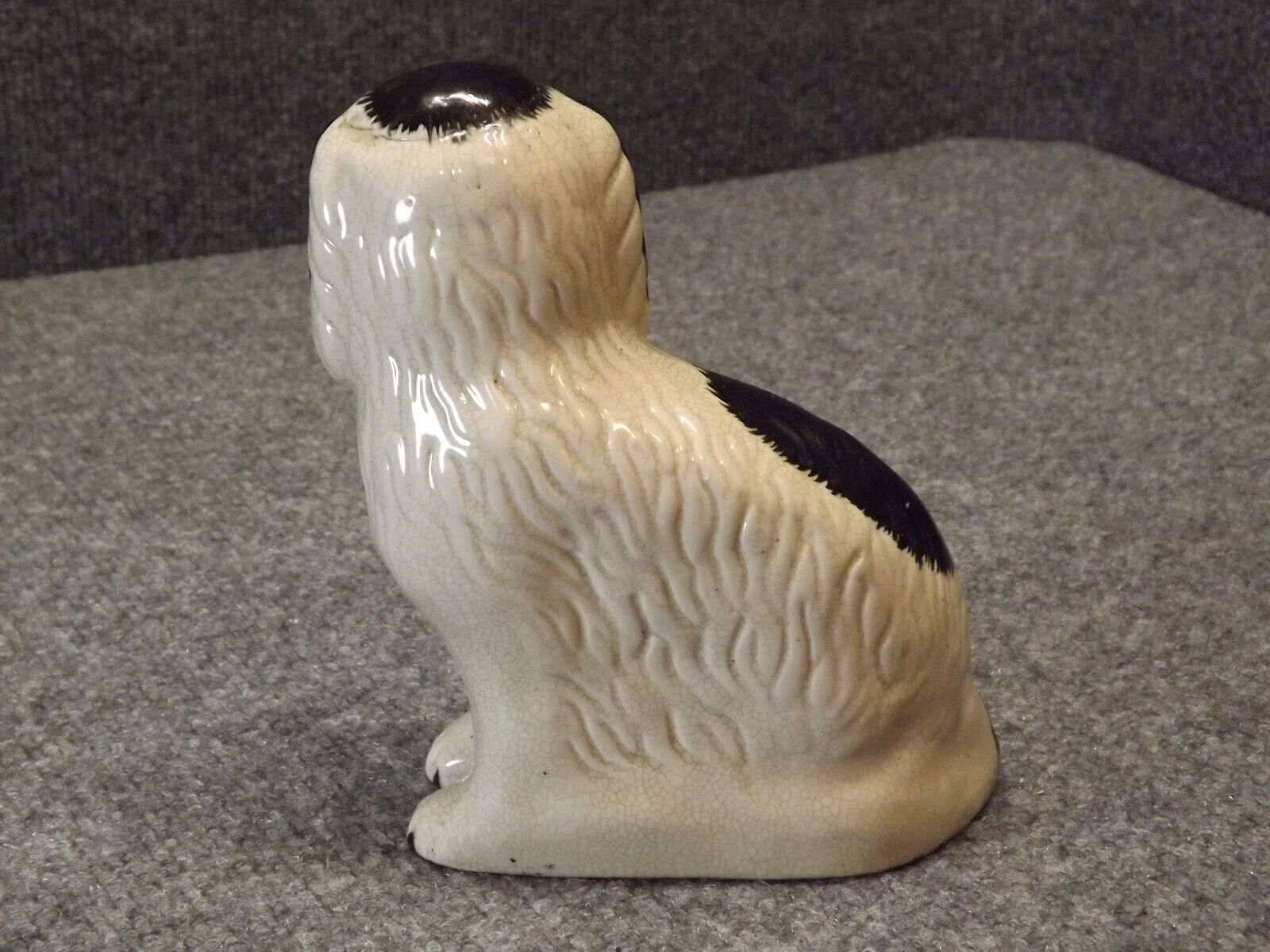 Antique English Staffordshire Dog Figurine Circa 1800's  6.5" Tall White