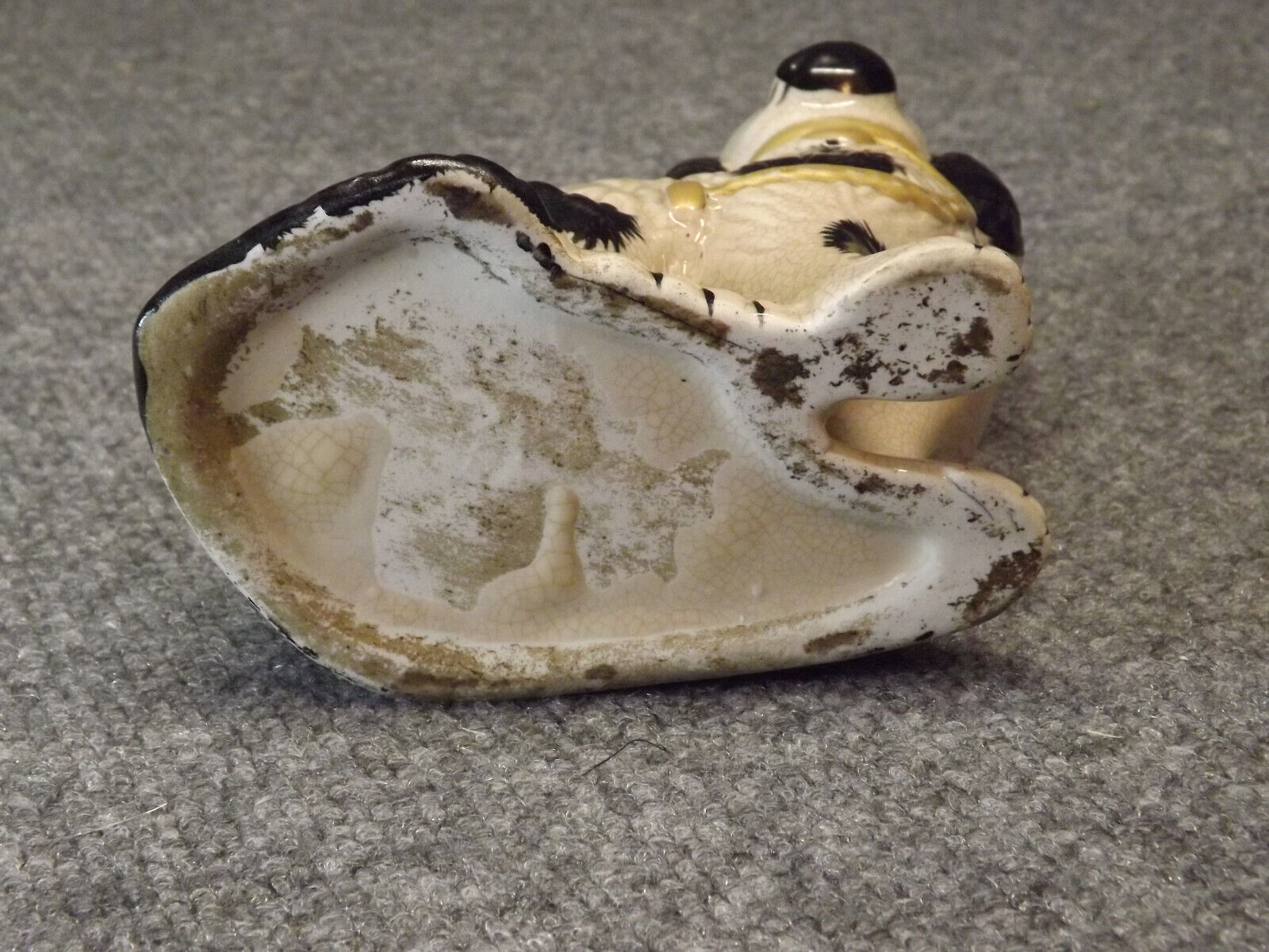 Antique English Staffordshire Dog Figurine Circa 1800's  6.5" Tall White