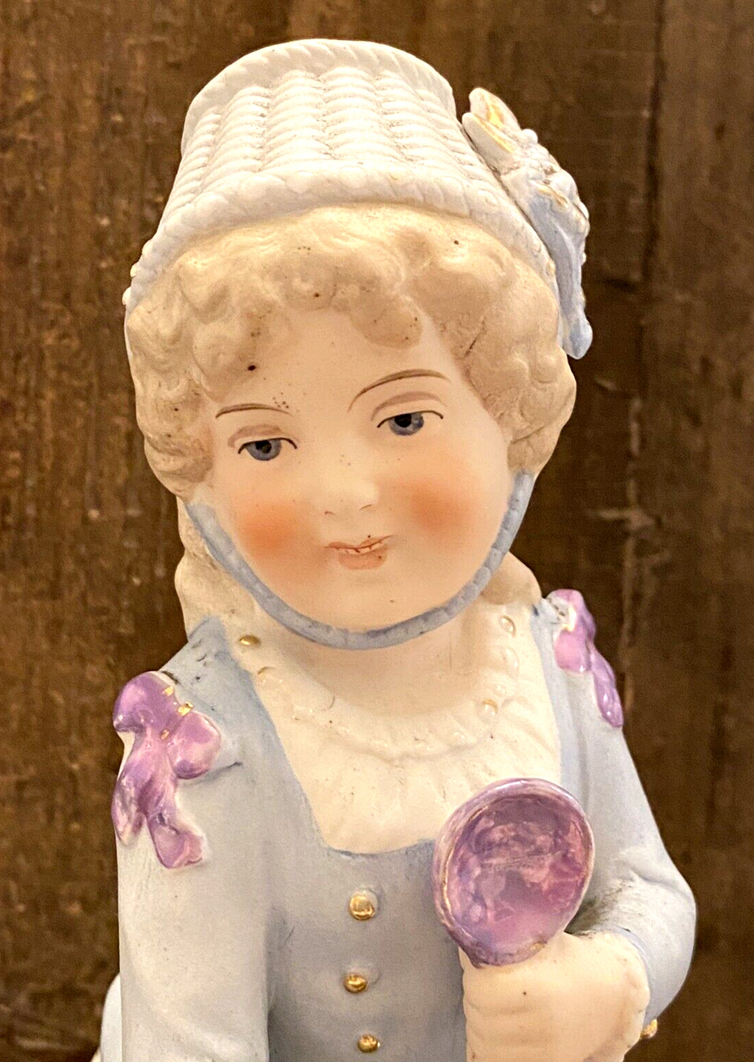 Antique Victorian Era Bisque Girl Figurine 12” Germany?  French? Late 1800’s