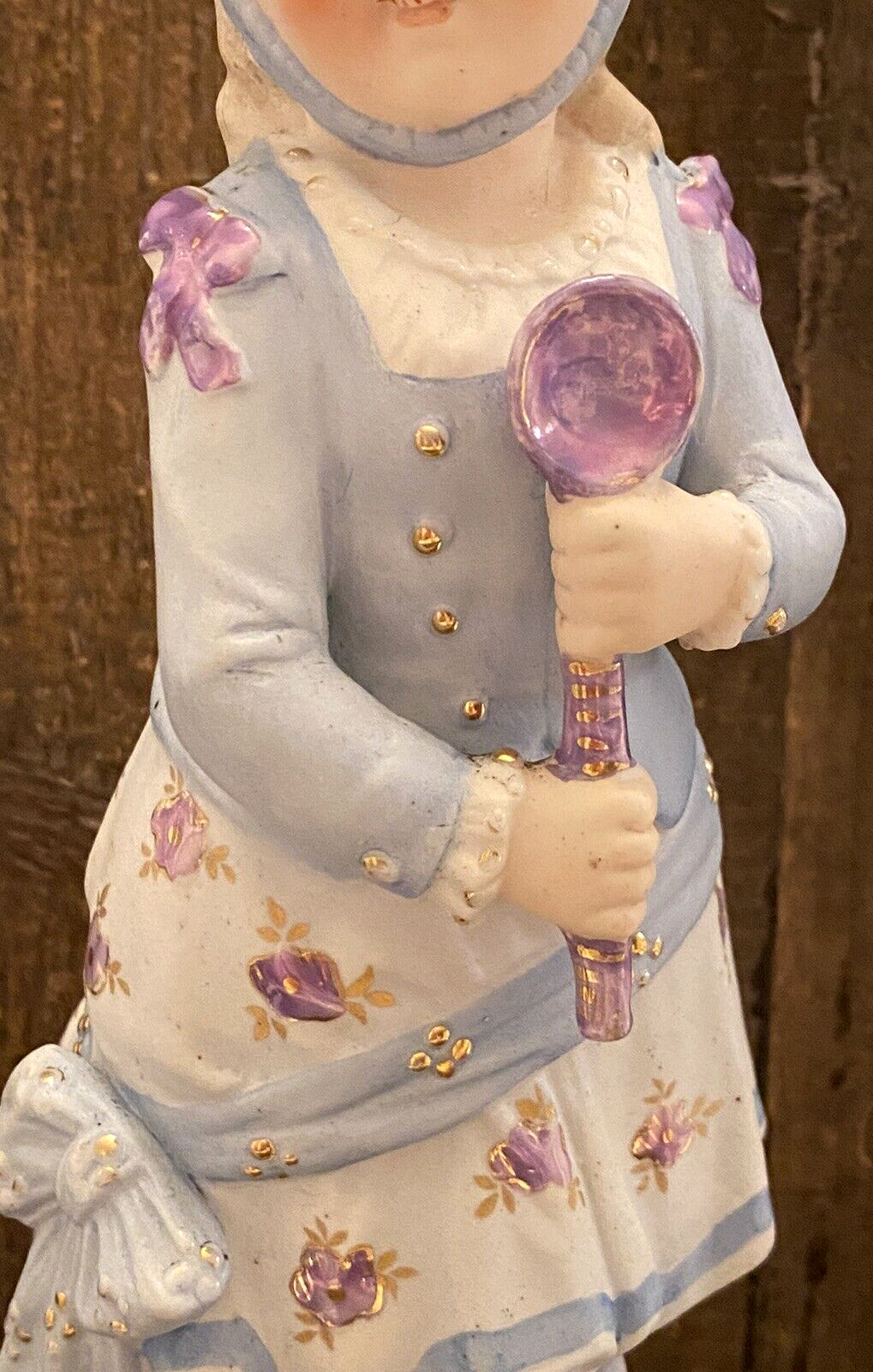 Antique Victorian Era Bisque Girl Figurine 12” Germany?  French? Late 1800’s