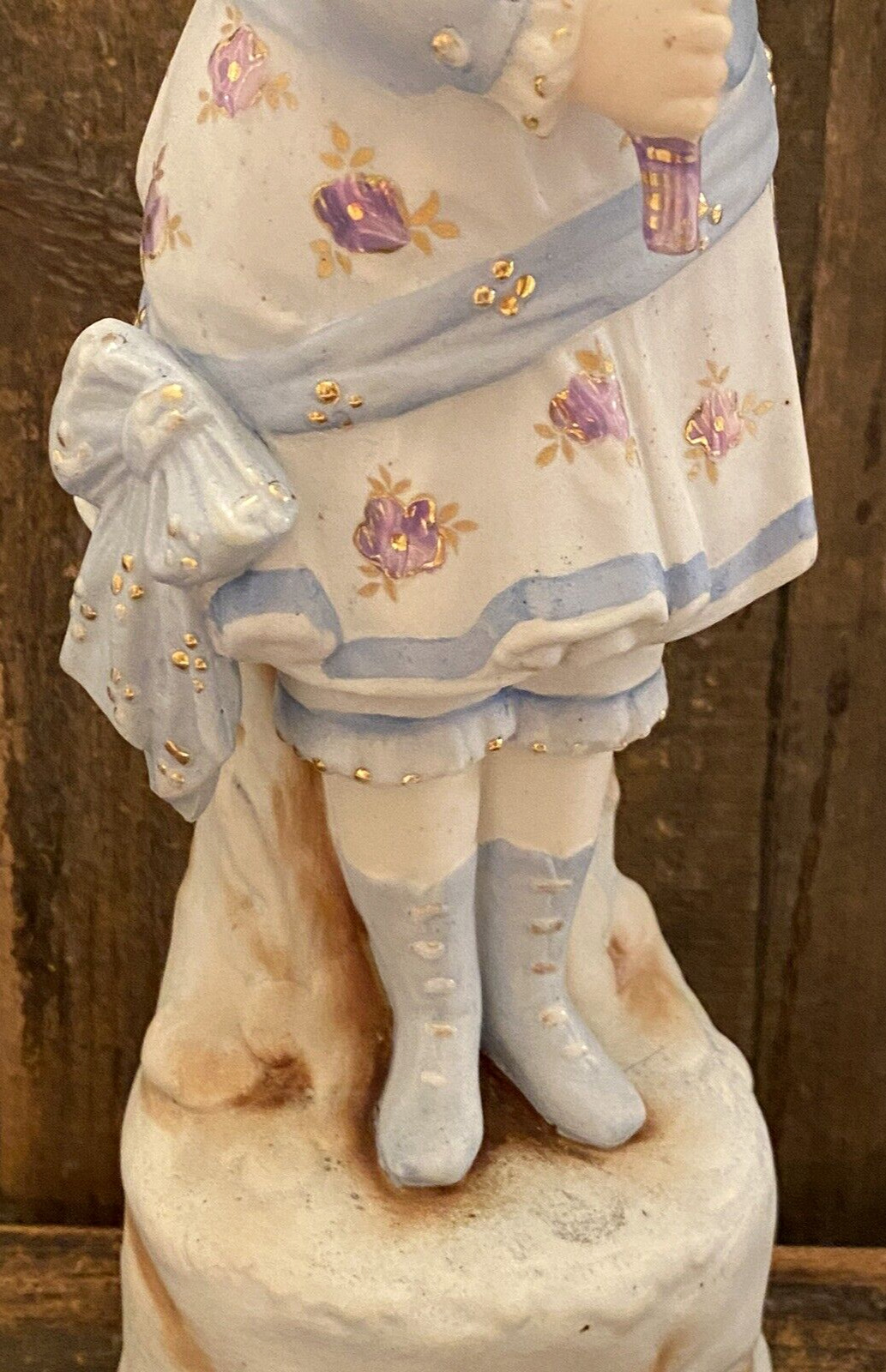 Antique Victorian Era Bisque Girl Figurine 12” Germany?  French? Late 1800’s