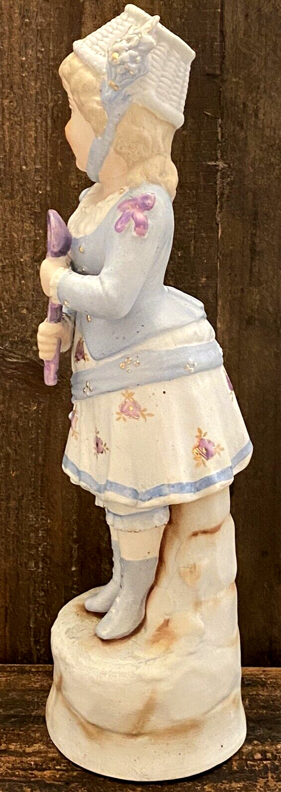 Antique Victorian Era Bisque Girl Figurine 12” Germany?  French? Late 1800’s