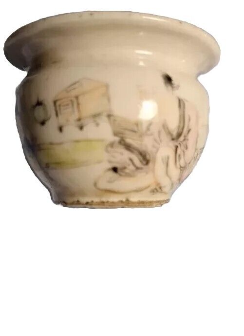 1800s Chinese Famille Rose Porcelain Bird Feeder Bowl Cup Figurines.