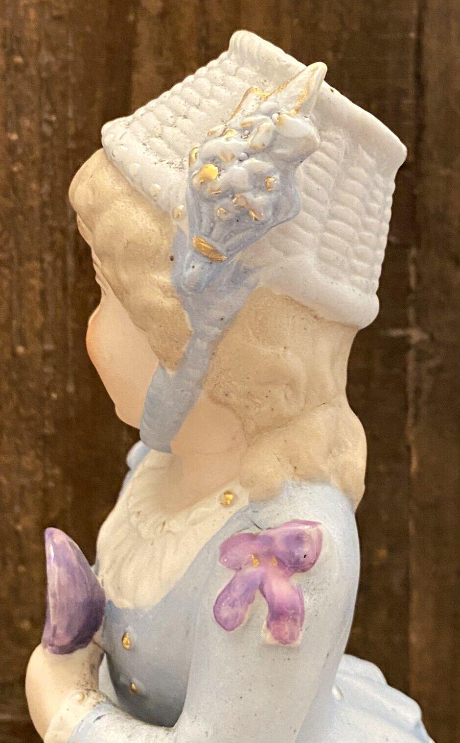 Antique Victorian Era Bisque Girl Figurine 12” Germany?  French? Late 1800’s
