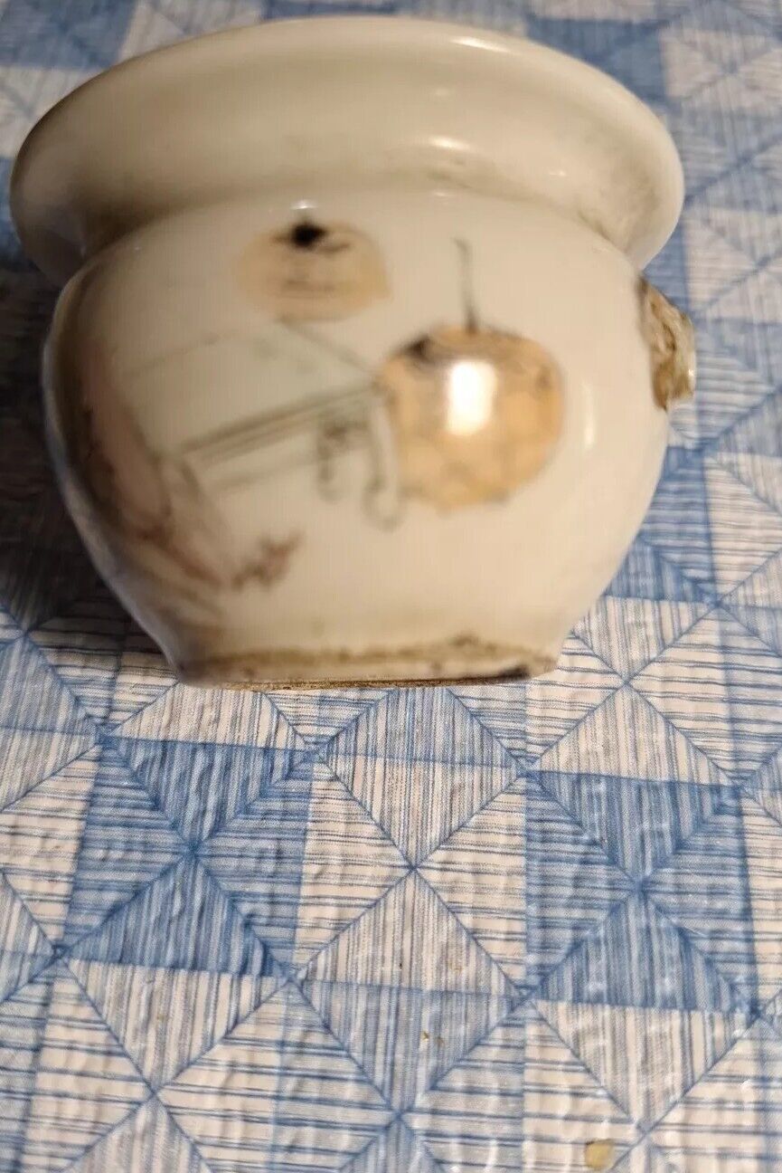 1800s Chinese Famille Rose Porcelain Bird Feeder Bowl Cup Figurines.