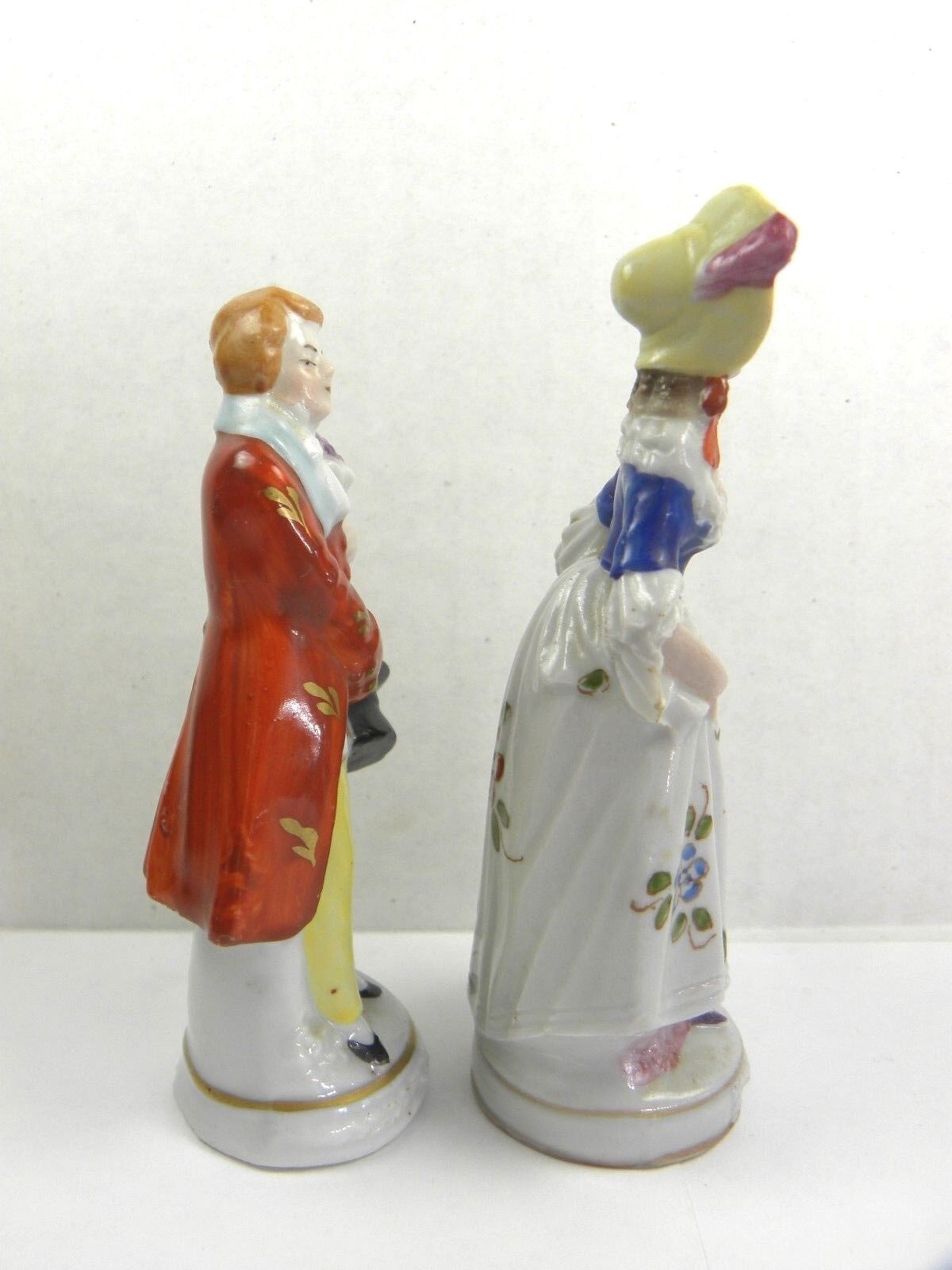 Antique Porcelain Figurines Germany Anspach 1700's 18 C Pair Germany