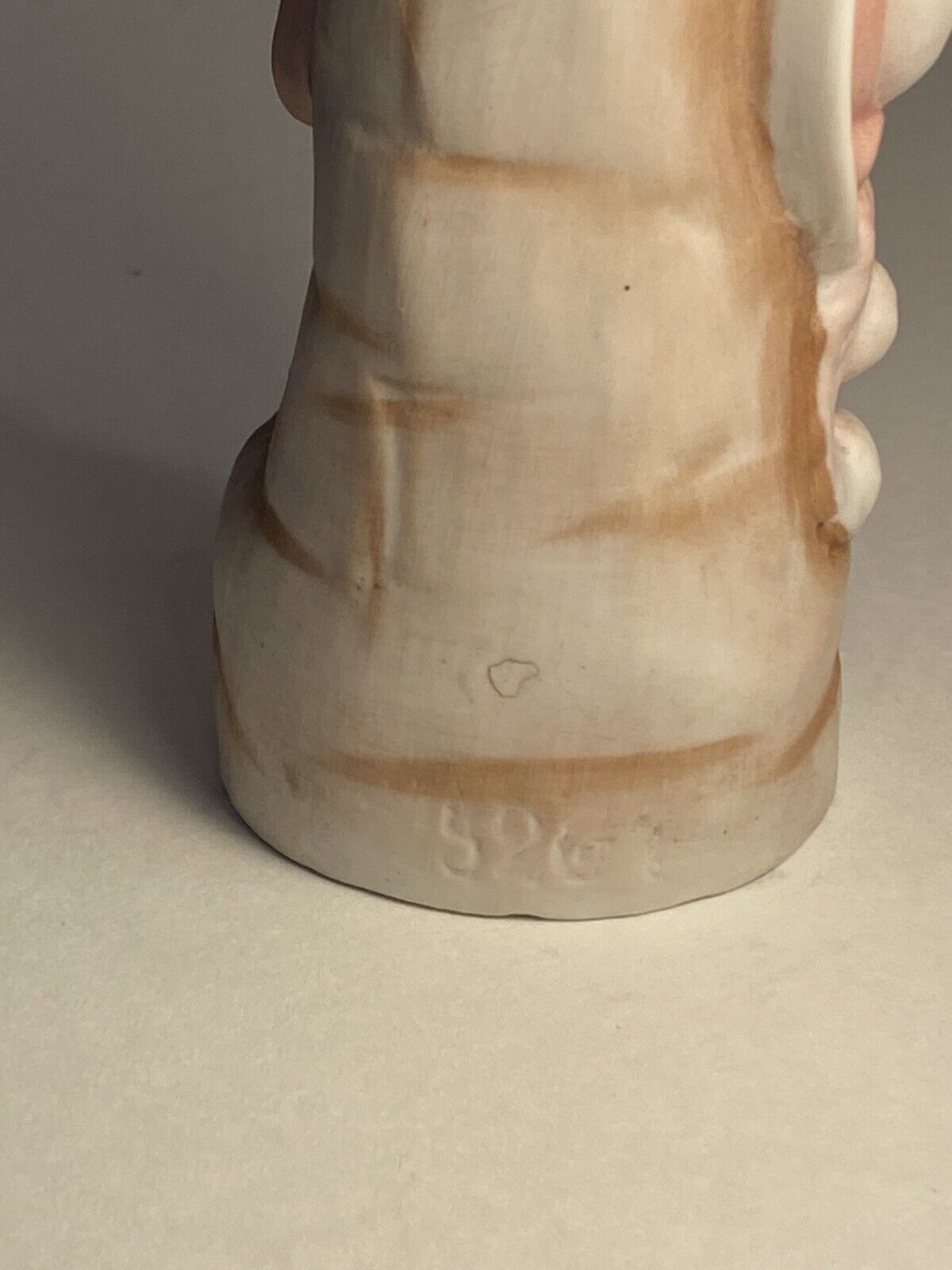 Antique German Bisque Figurine Man With Rose & Hat,  Marked 5264 From 1800s Vtg