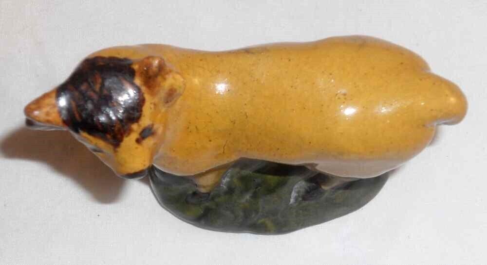 Shooner Contemporary Redware Glazed Child's Toy Folk Art Cow Standing Figurine