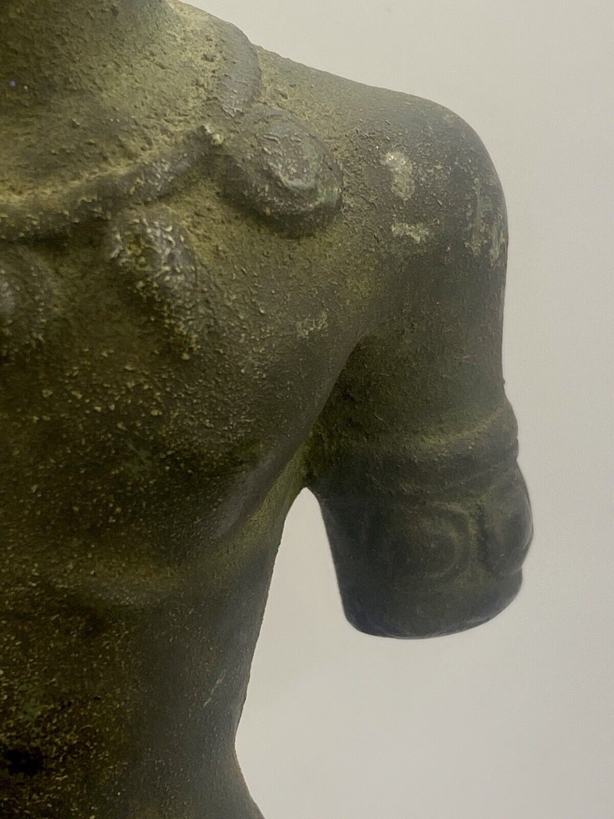 Antique RARE 1800s After Etruscan Bronze Aplu God Of Thunder Statue 11"