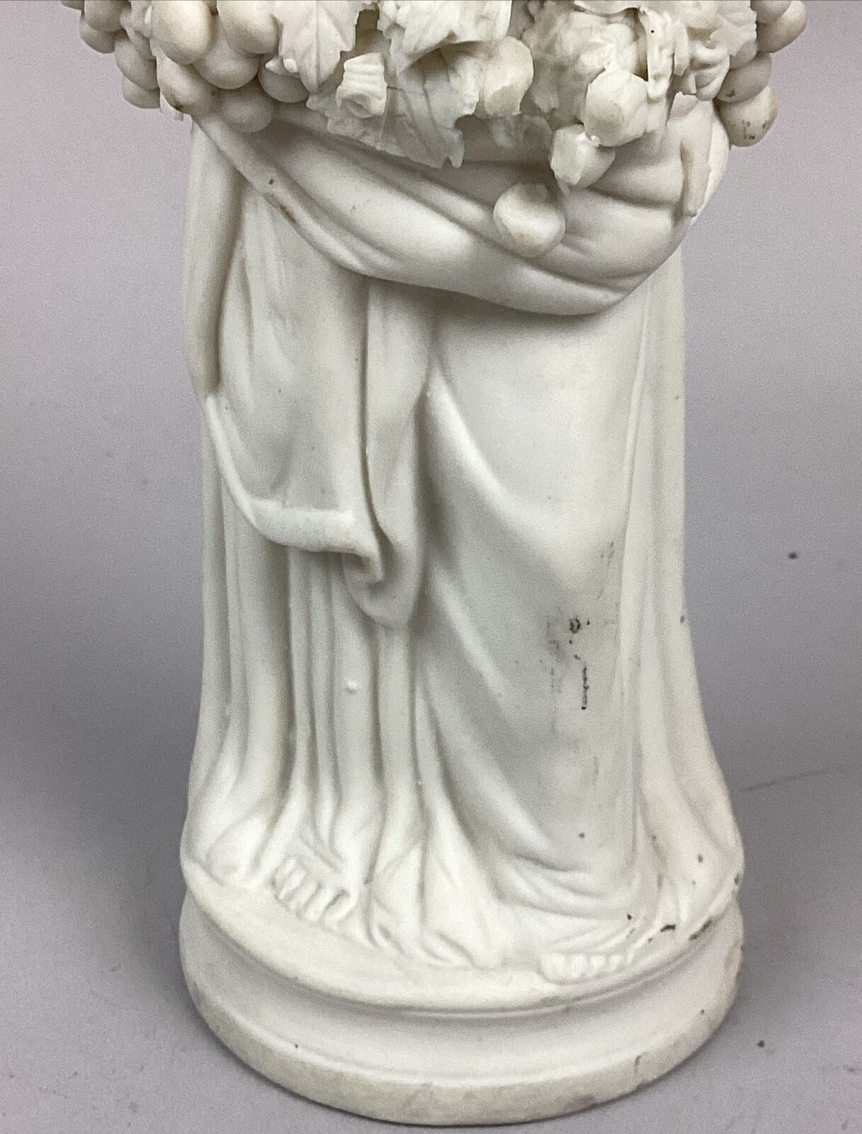 Antique 1800’s Parian Porcelain Figurine - Woman Of Autumn - 11”H