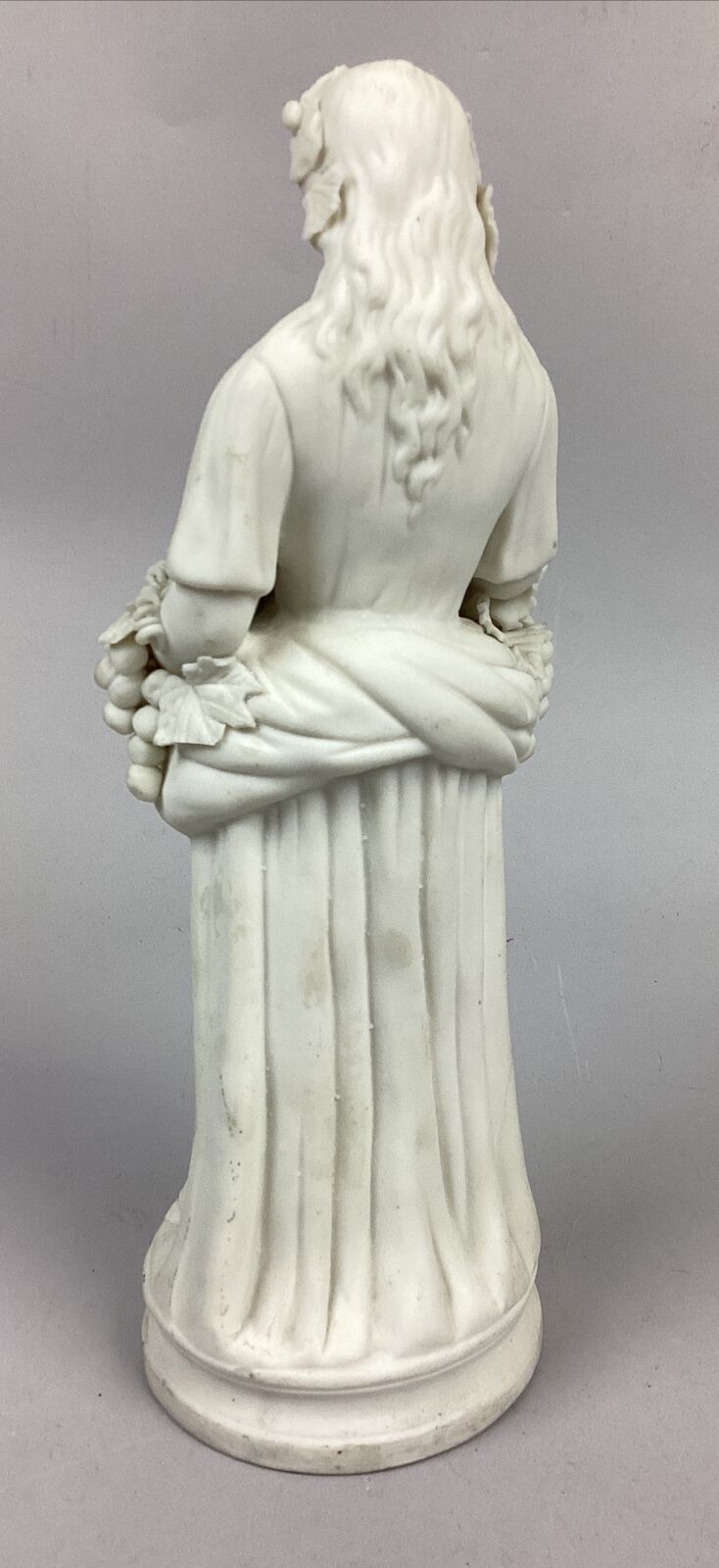 Antique 1800’s Parian Porcelain Figurine - Woman Of Autumn - 11”H
