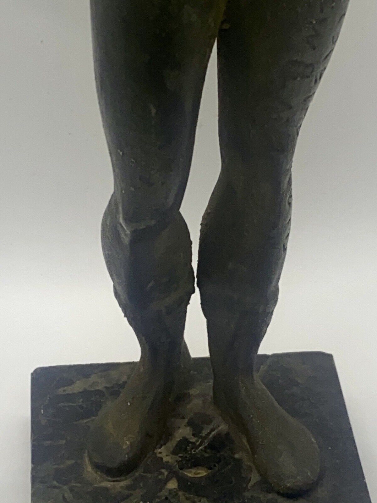 Antique RARE 1800s After Etruscan Bronze Aplu God Of Thunder Statue 11"