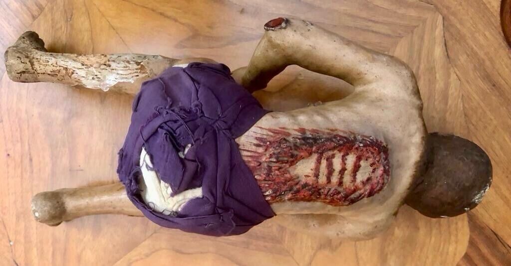 Antique (1700s) Religious Statue (20’’ tall) made from Corn Paste, Mexico