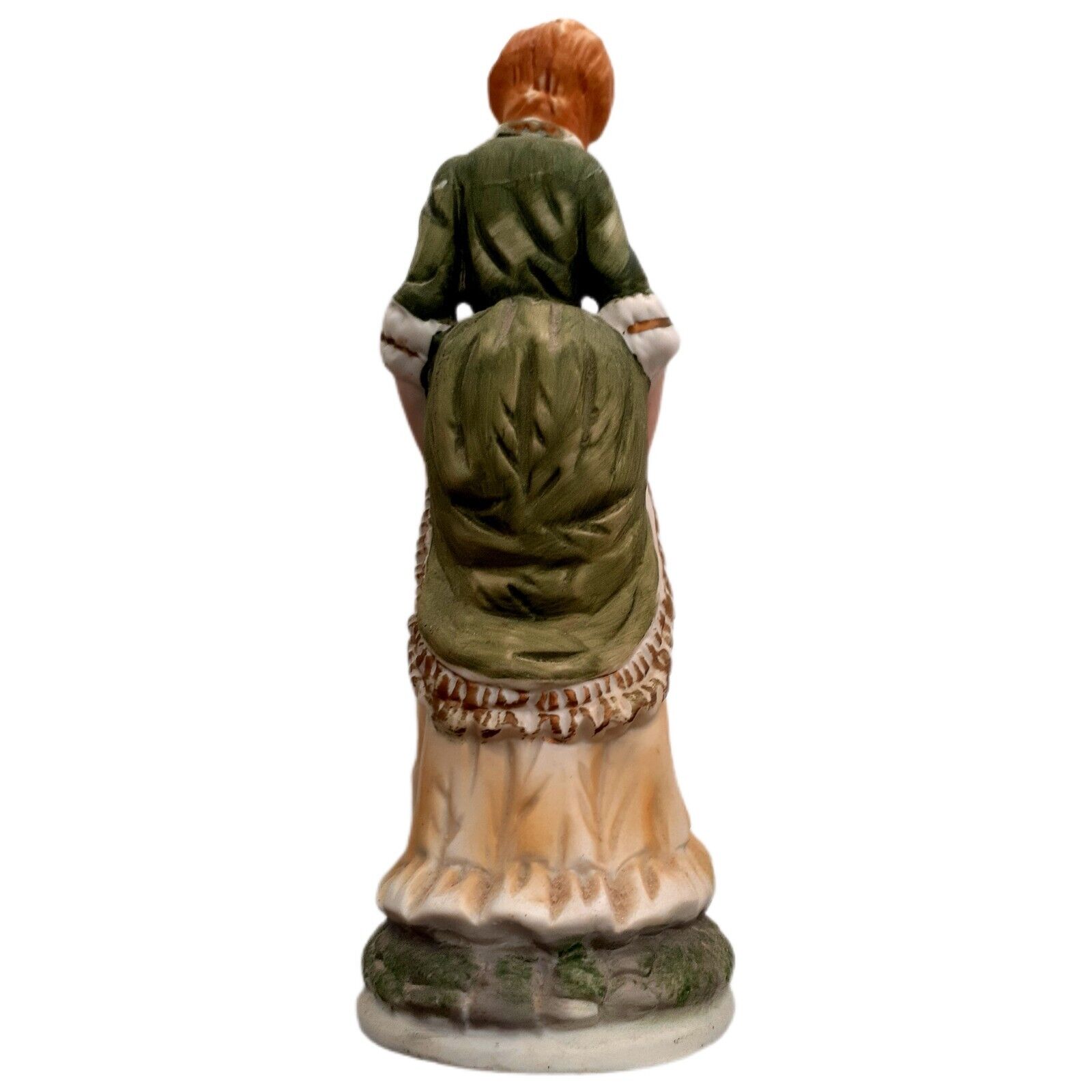 Taiwan Vintage Colonial Lady 1700s Era Dress Style Matte Porcelain Figurine 8" 