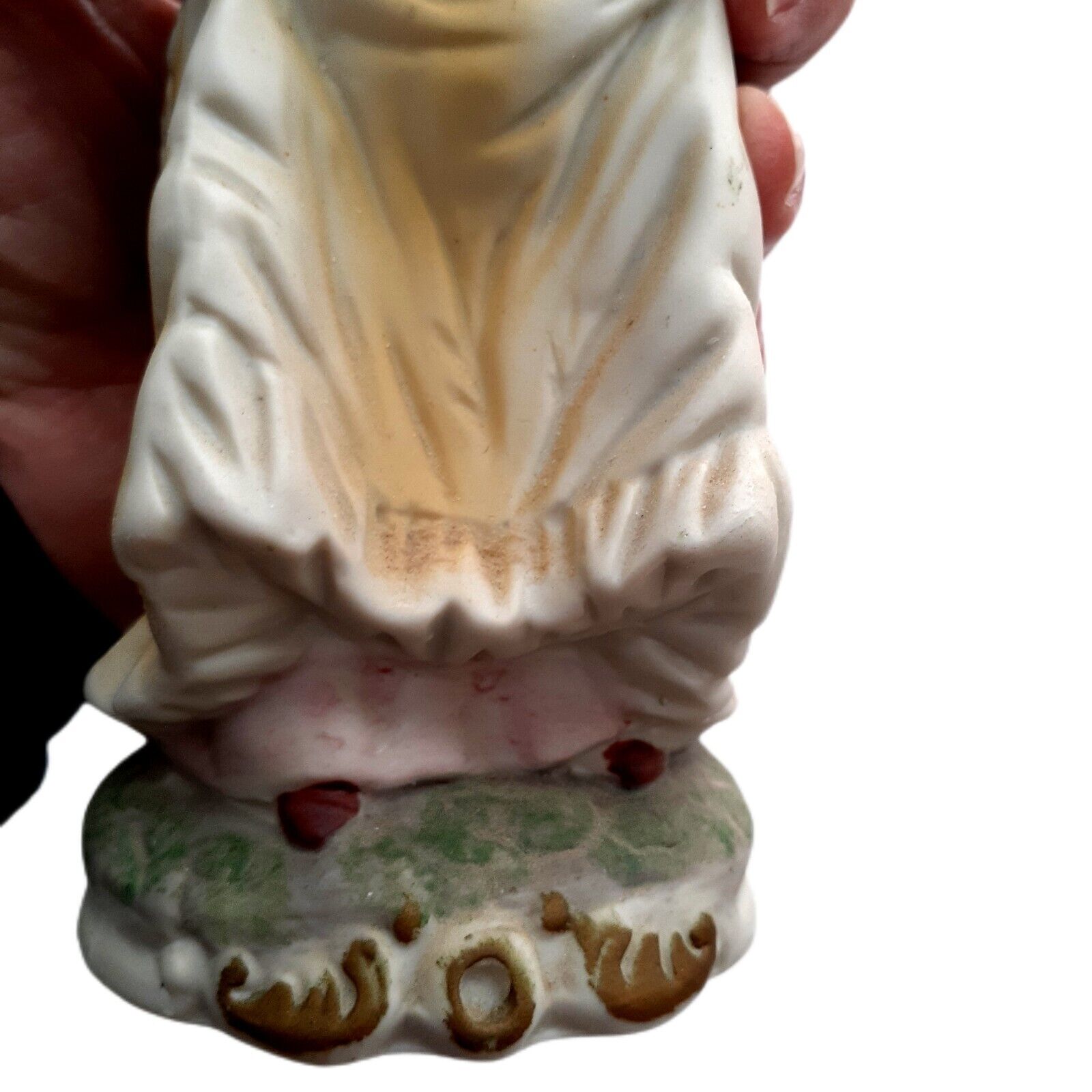 Taiwan Vintage Colonial Lady 1700s Era Dress Style Matte Porcelain Figurine 8" 