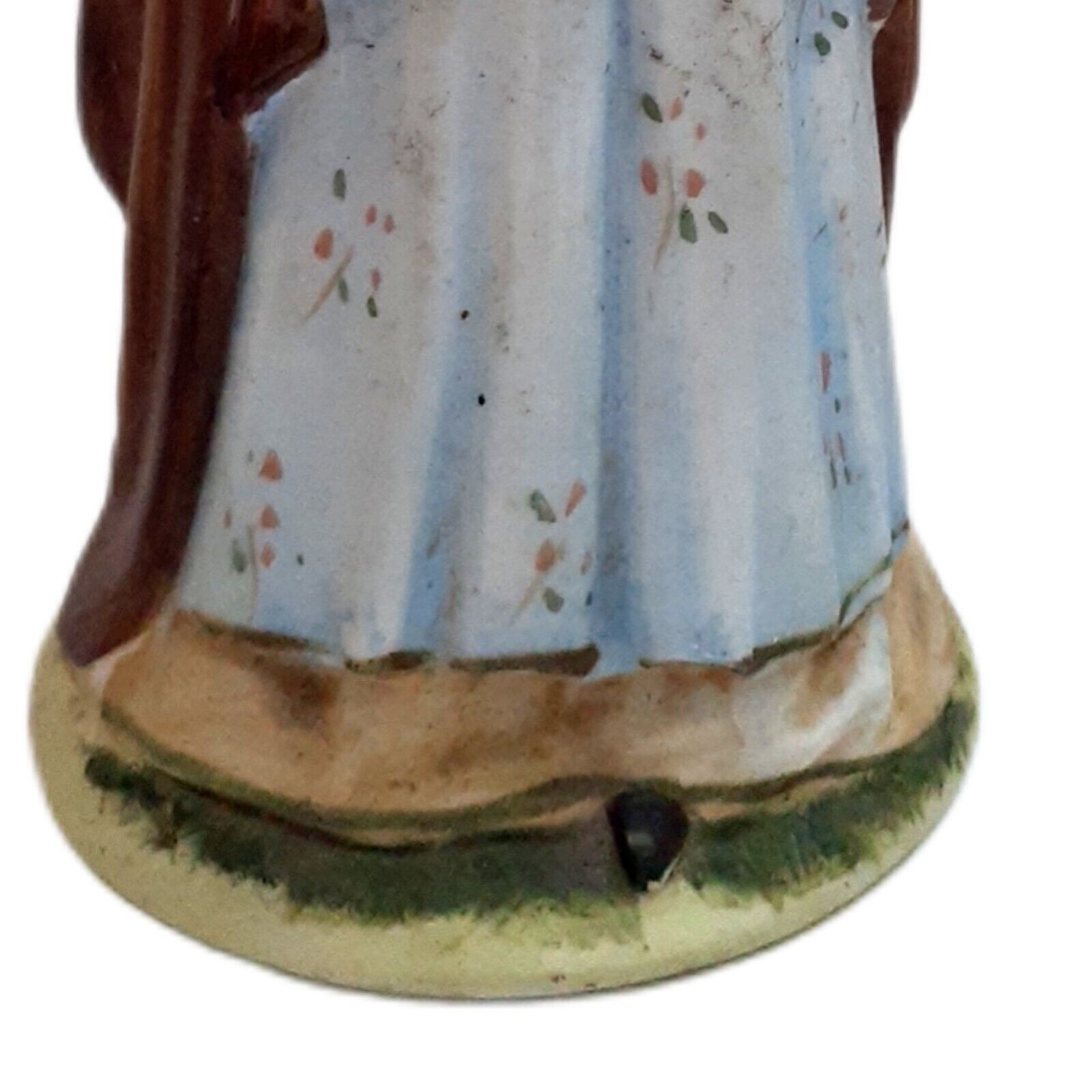 Japan Vtg Arnart Lady Baroque 1700s Fashion Bustle Matte Porcelain Figurine 8"