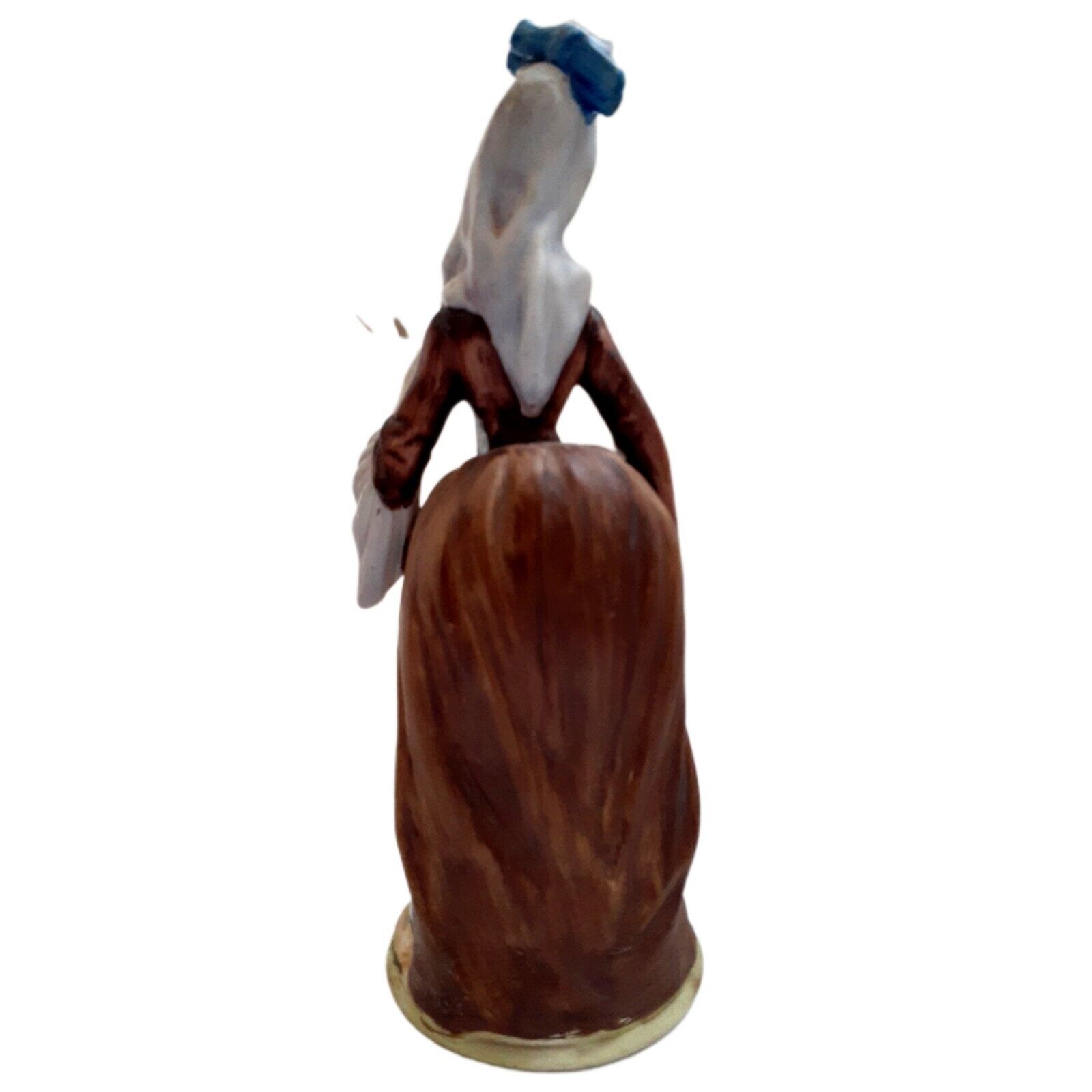 Japan Vtg Arnart Lady Baroque 1700s Fashion Bustle Matte Porcelain Figurine 8"