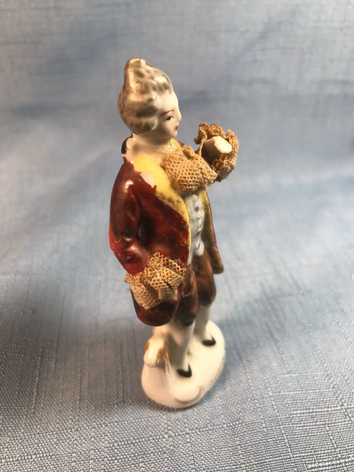 Small 3 1/2" 1700s Period Porcelain Figurine made in Japan