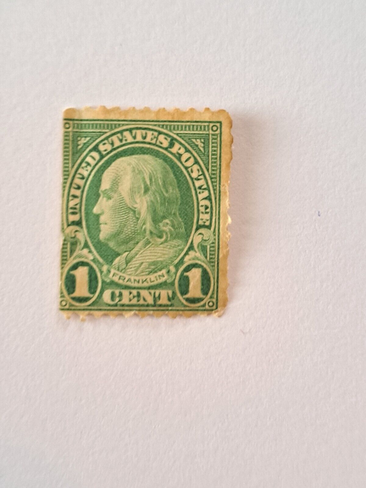 BENJAMIN FRANKLIN ONE CENT US POSTAGE STAMP, 1900'S