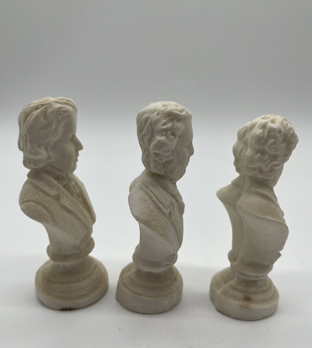 Musical Composer Busts Chopin Beethoven Mendelssohn 1700’s And 1800’s