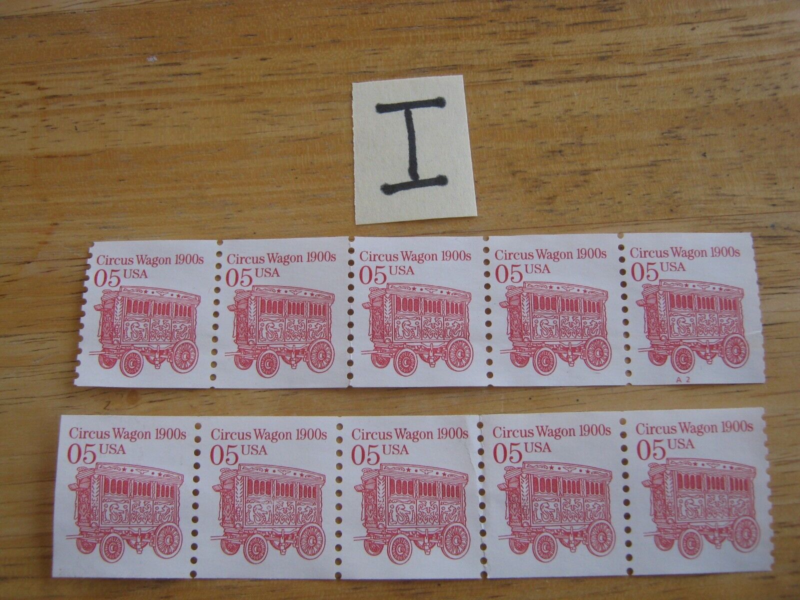 U.S. Stamps 1900s Circus Wagon 5 Cent Lot of 10 Stamps