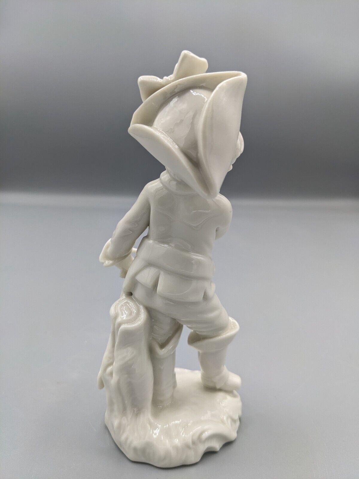 1700s Antique Nymphenburg Blanc de Chine Porcelain Figurine Boy in the Boots 5"