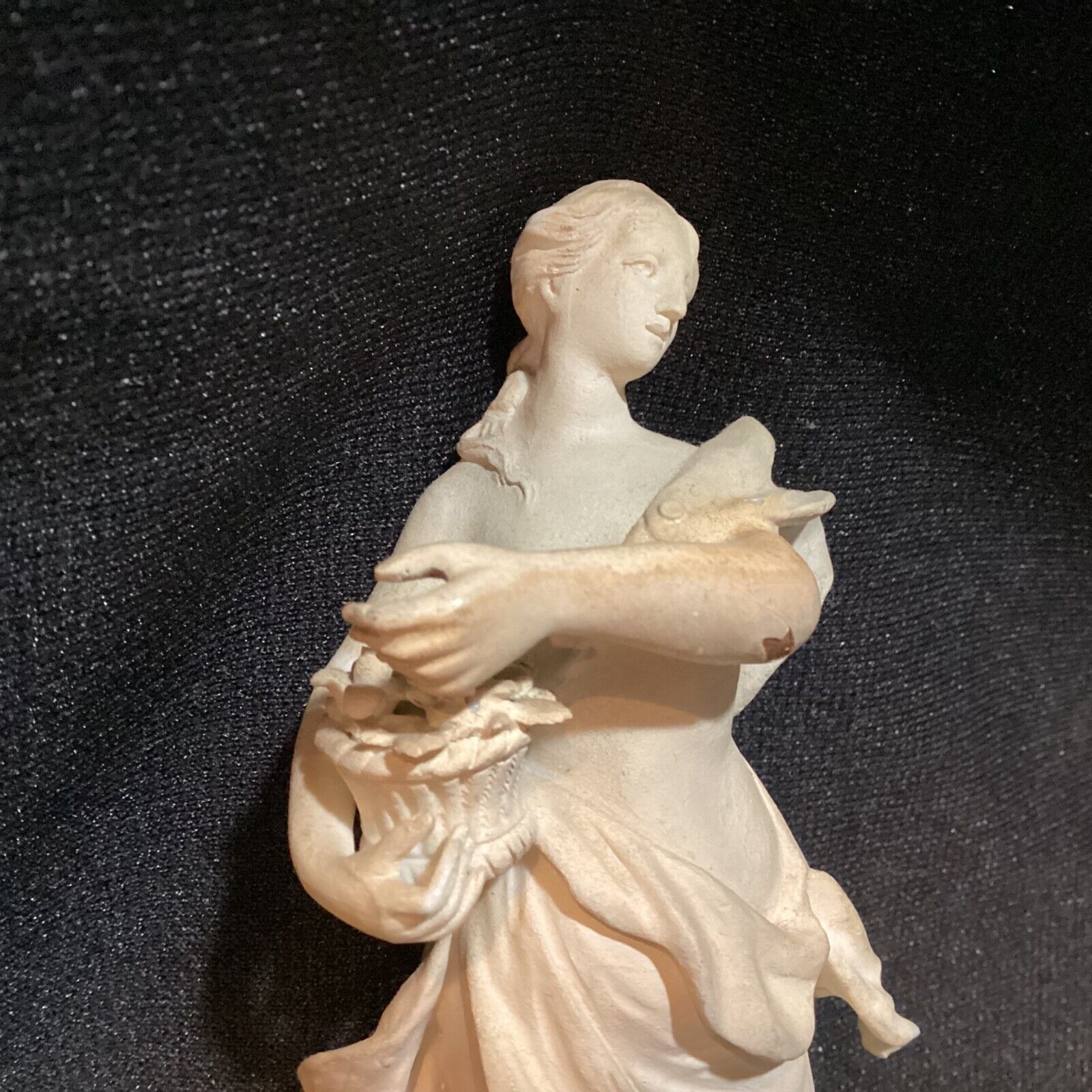 Fine Antique French Sevres Bisque Porcelain Figurine Spring Girl Allegory 1700s?