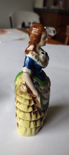  Occupied Japan 1946 Colonial Porcelain Lady Figurine 6 1/4" Tall