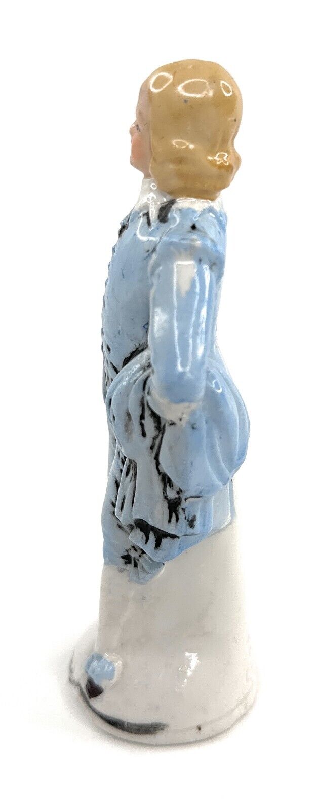 ANTIQUE EARLY 1900'S GERMAN PORCELAIN BLUE BOY FIGURINE 1700'S FASHION 20386