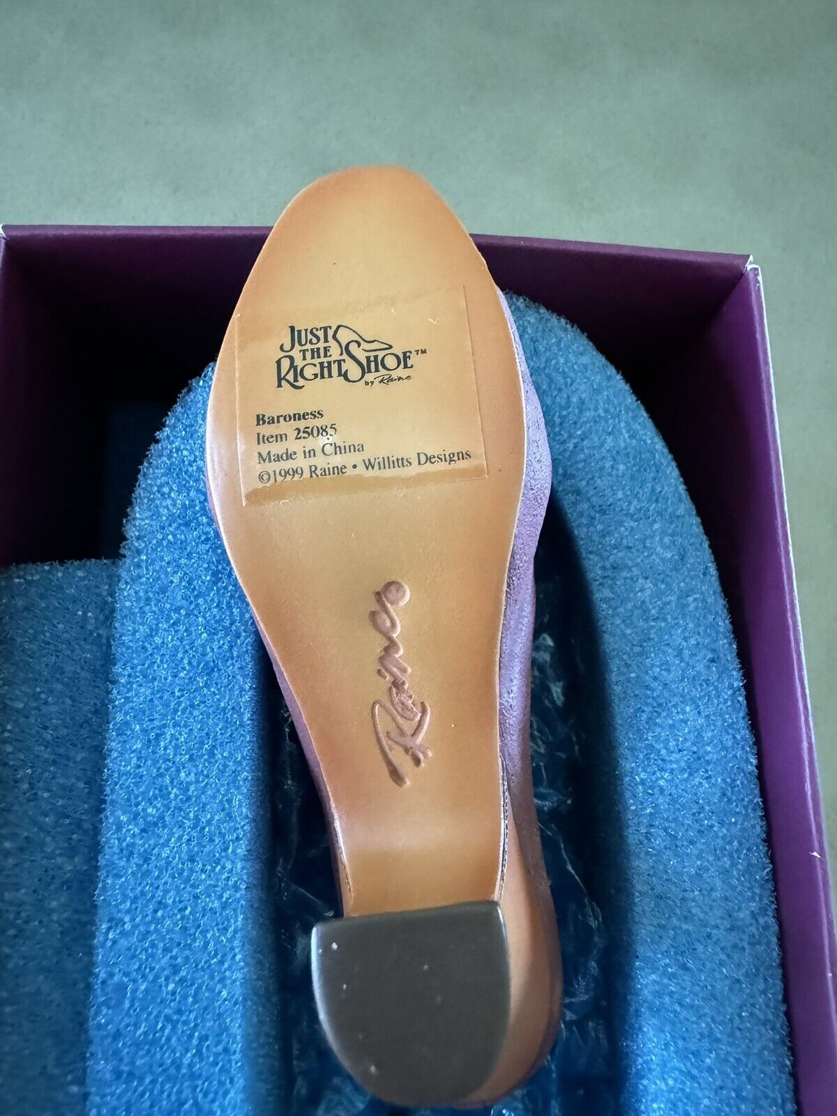 Just The Right Shoe By Raine, Item 25085, Baroness, Circa 1760,  Box & COA