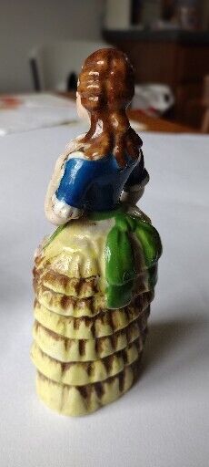  Occupied Japan 1946 Colonial Porcelain Lady Figurine 6 1/4" Tall