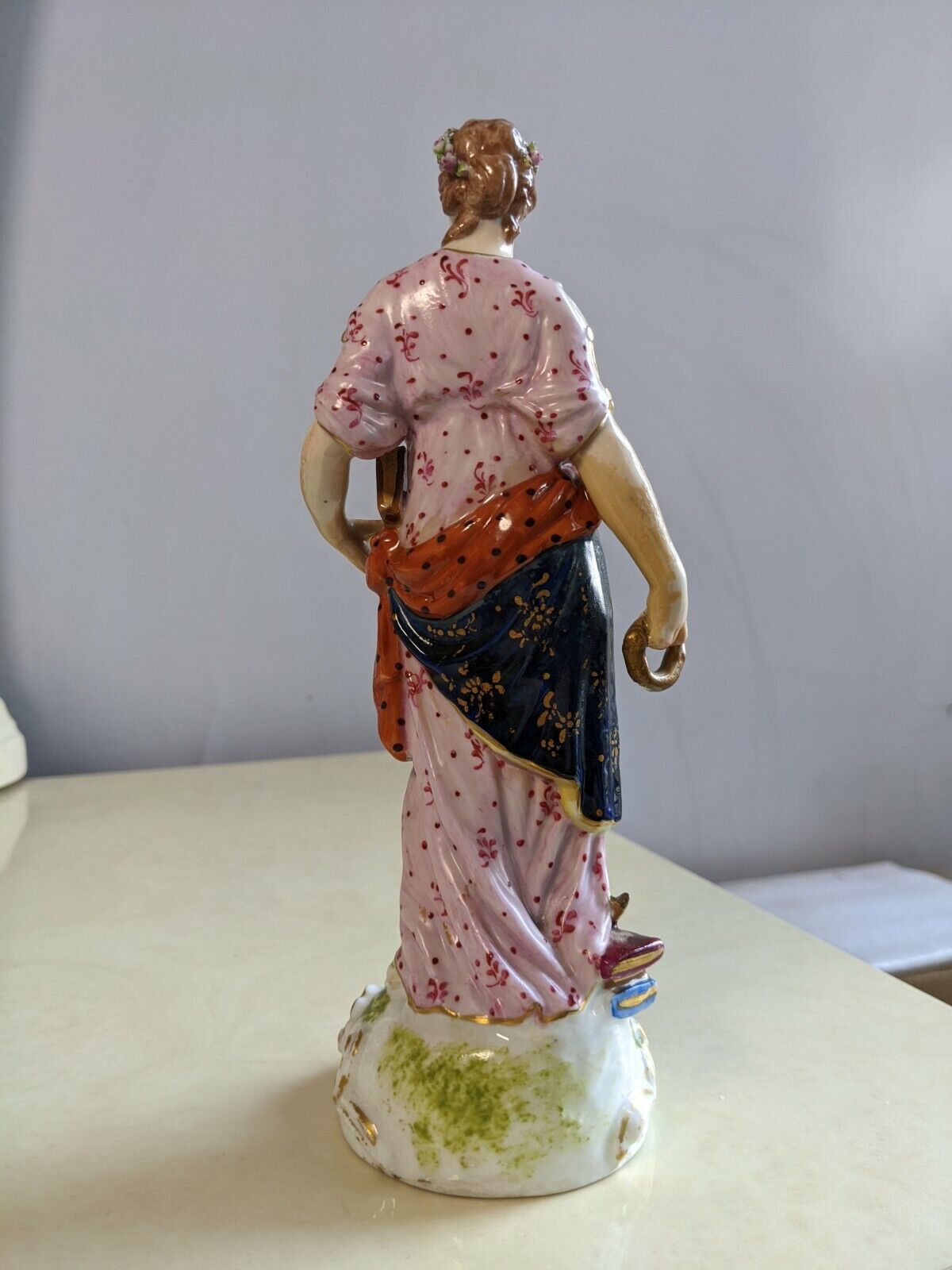 Rare 1700s Antique Derby Porcelain Figurine of Greek Muse 8.5" Rare