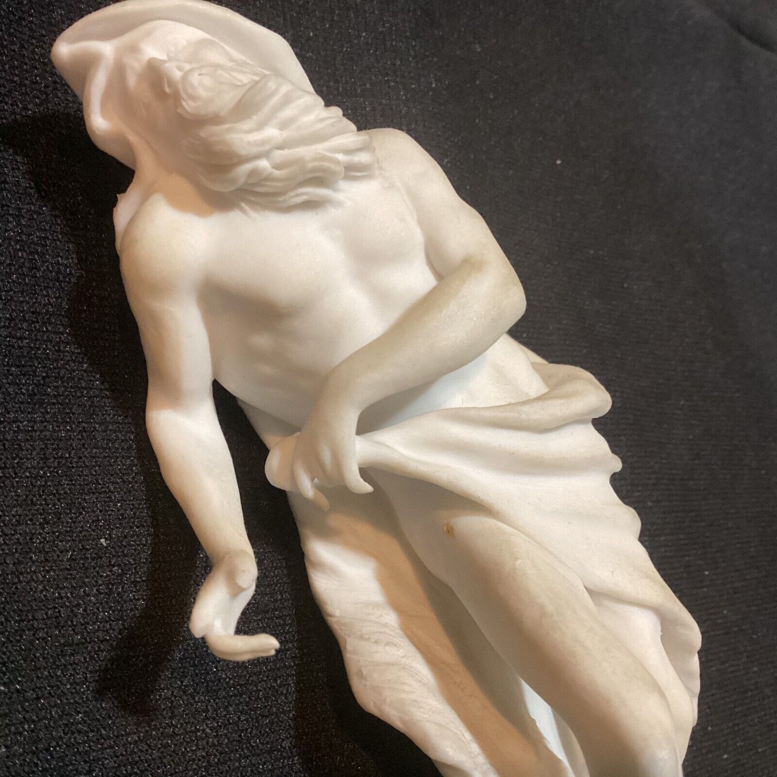 Fine Antique French Sevres Bisque Porcelain Figurine Winter Man Allegory 1700s?