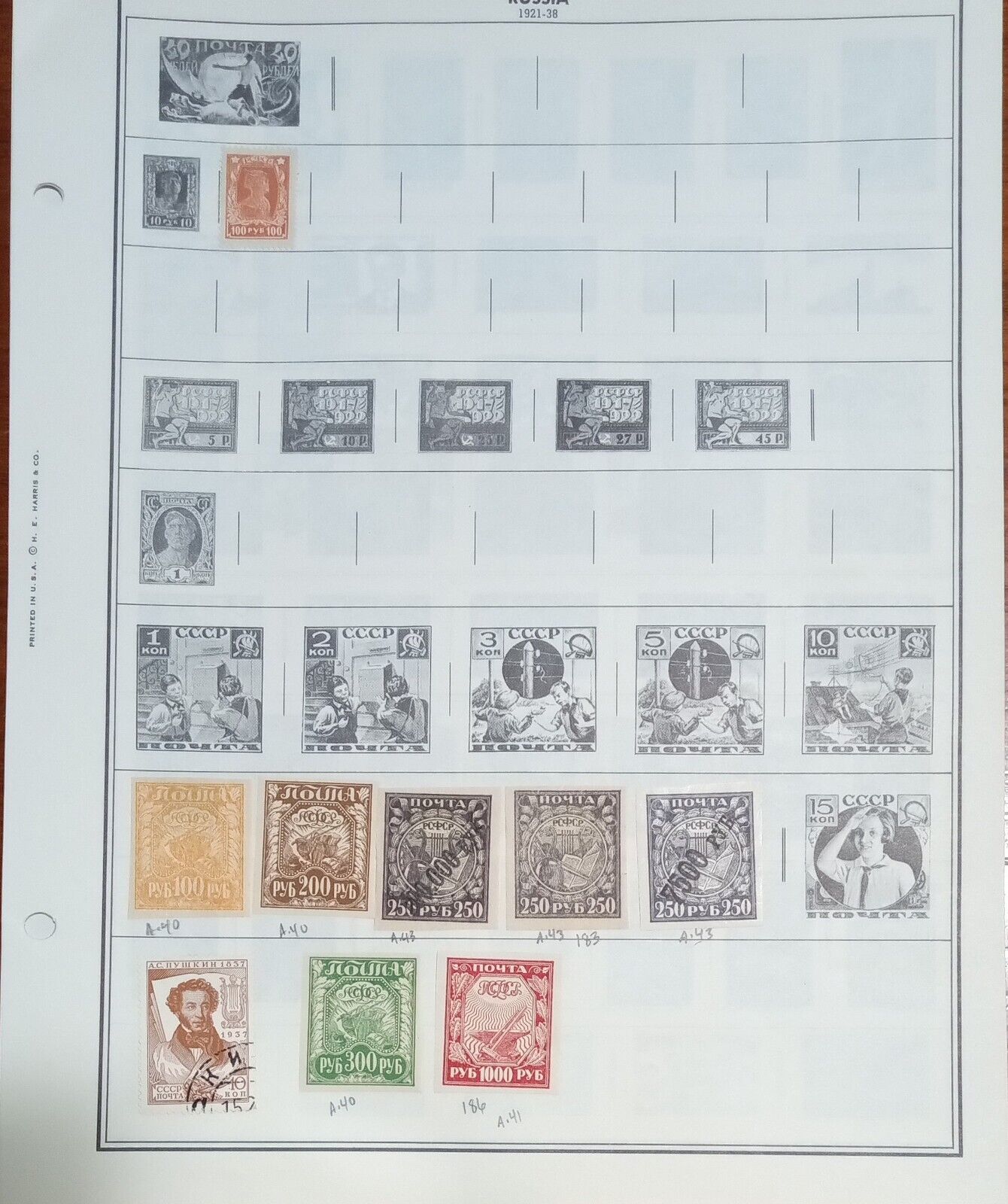 1875-1900s Russia Postage Stamps Imperial Russia 