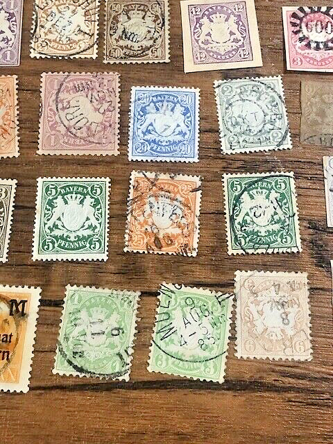 BAVARIA LOT: 1860's TO EARLY 1900'S - USED 44 STAMPS - PERF & IMPERF