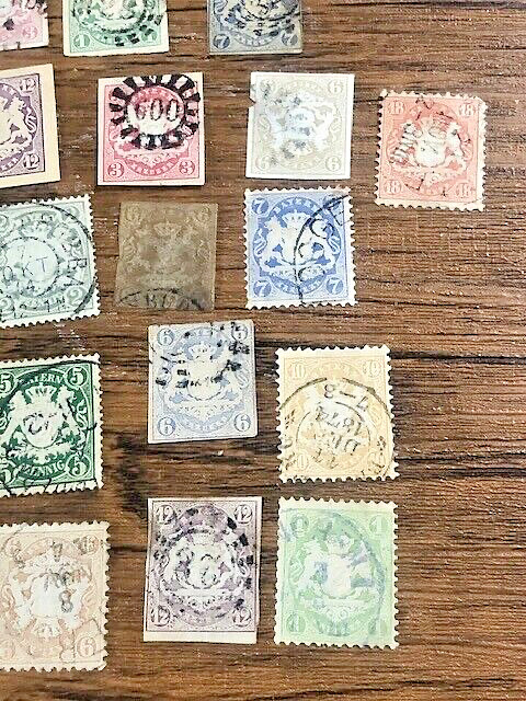 BAVARIA LOT: 1860's TO EARLY 1900'S - USED 44 STAMPS - PERF & IMPERF