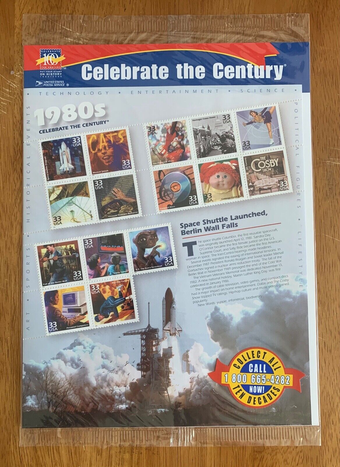 Set of 1900s-1980s CELEBRATE THE CENTURY SOUVENIR SHEETS (1998-1999)