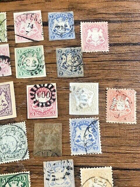 BAVARIA LOT: 1860's TO EARLY 1900'S - USED 44 STAMPS - PERF & IMPERF